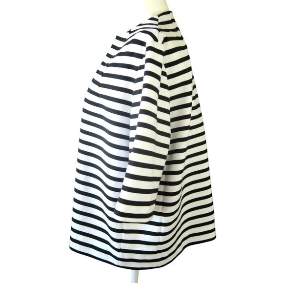 Chico’s Black & White Striped Ponte Jacket Size 1 (Fits Women’s 8) - Picture 7 of 11